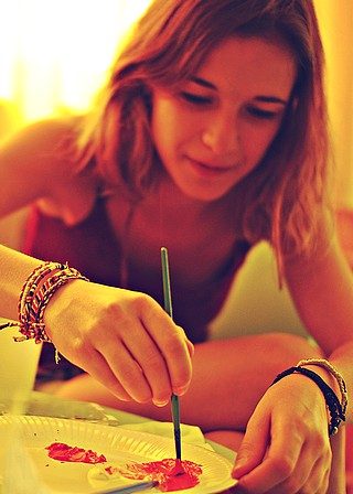 Cours Peinture abstraite, Vacances en famille, Peinture-aquarelle-collage